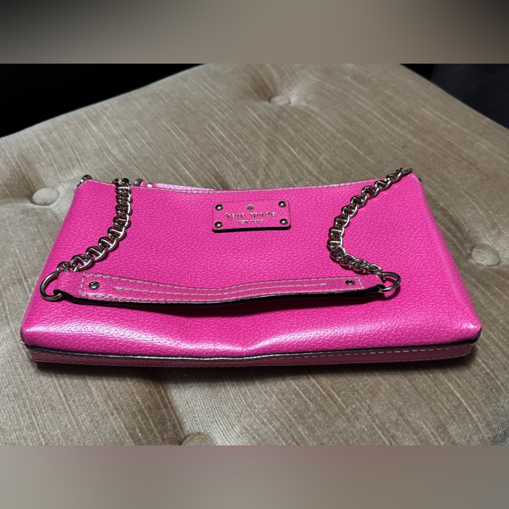 Kate Spade Fuchsia Pink Matching Purse & Wallet Set Y2K Coquette Barbiecore - Picture 5 of 8